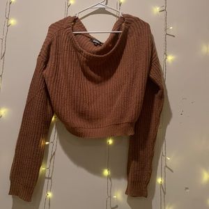 Size small orange/brown cropped sweater.